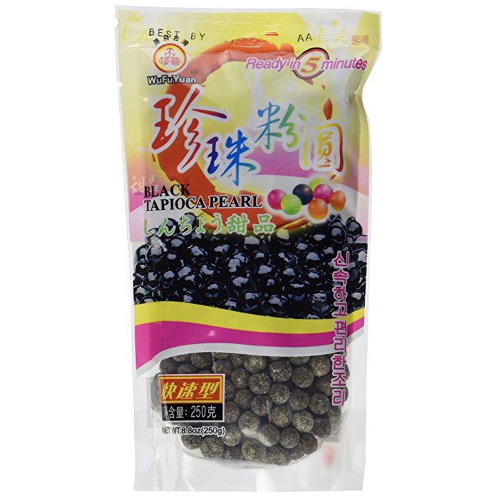 WuFuYuan Bubble Tea Boba Tapioca Pearl Black 8.8 OZ (250 G) Walmart