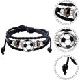 thumbnail image 2 of Pulseras Pulsera con dijes Pulseras de fútbol Amistad Ajustable Joyería Deportiva para Amantes del fútbol Equipo de fútbol niñas Hombres niños 3 Piezas Fútbol para Hombres, 2 of 4