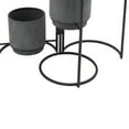 thumbnail image 4 of Benjara 3 Tier Round Shape Foldable Metal Planter with Tubular Frame, Black, 4 of 5