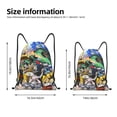thumbnail image 2 of Pofeuu Pokemon for Water-Resistant 210D Drawstring Bag Compact Foldable Design Gym Yoga Travel Essentials Lightweight Carryall-Medium, 2 of 6