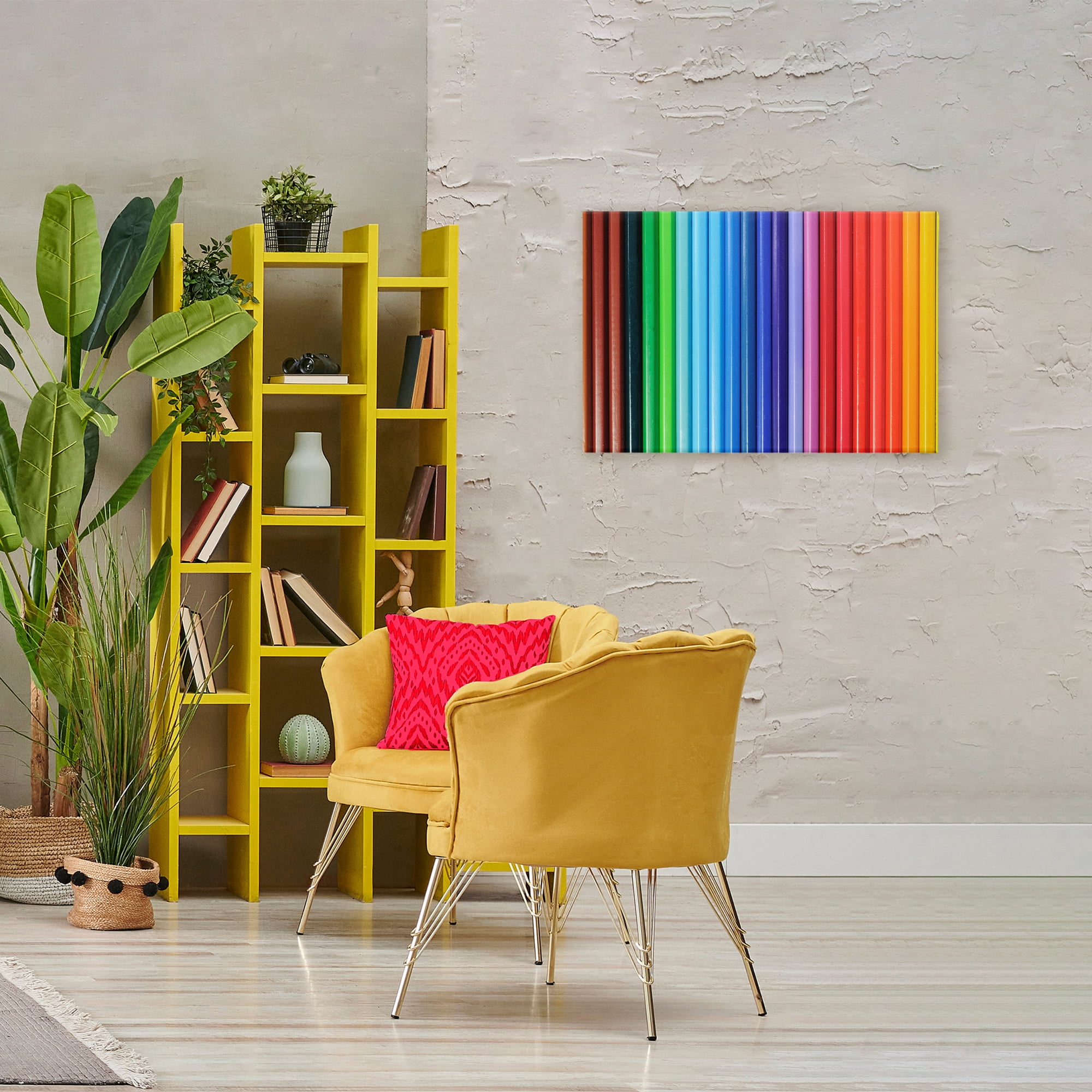 Stupell Industries Colored Pencil Lineup Canvas Wall Art, design by Tom Quartermaine