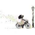 thumbnail image 1 of Matsuzay Chica Bicicleta Etiqueta de la pared PVC Chica Bicicleta Etiqueta de la pared Hermosa Chica Bicicleta Arte de la pared Decoración Chica Decoración del hogar Matsuzay HA017722-00, 1 of 1