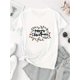 thumbnail image 2 of Camiseta deportiva informal y sencilla para mujer, con estampado navideño en inglés, colorida y creativa, de cuello redondo y manga corta, cómoda para verano y vacaciones., 2 of 6