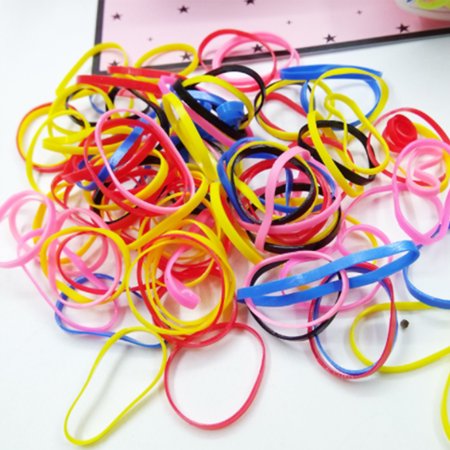 Colorful One Time Tie Hair Rubber Band Children S Black Elastic