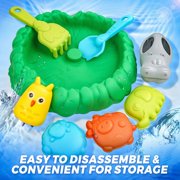 Big Tree Water Table for Toddlers - 4 Tiers Sand Watertable with 10+ Accessories, Sensory Play Activity Splash Table Indoor Outdoor Backyard Summer Beach Toys for Boys Girls 1 2 3 4 5 6 7 8 year old