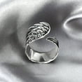 thumbnail image 4 of Aeravida Guardian Angel Wing Wrap Around Sterling Silver | Delicate Wedding Rings For Women | Trendy Comfort Fit Silver Rings for Women | Angel Wing Ring Gift for Women, Men Ring-10, 4 of 6