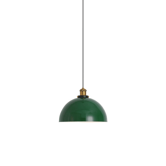 Retro Green Metal Iron Pendant Light Fixture, Industrial Style Vintage Pendant Lamp, Simple Pendant Lighting for Over Kitchen Sink Island Dining Room Table Bar Counter Laundry Room Entrance