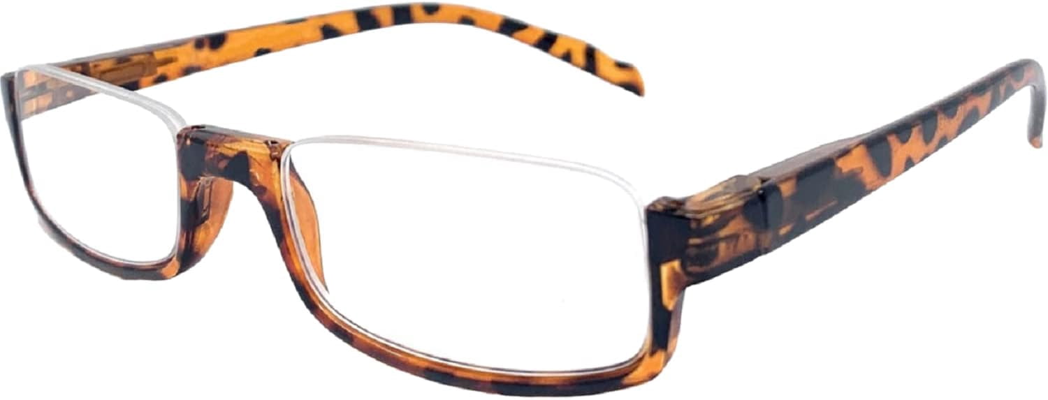 The  Half Frame Reading Glasses, Unisex Half Rim Readers, Half Moon Cheaters