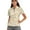 Bunny and Floral Yellow, variant on COEQINE Women Short Sleeve Golf Shirts Moisture Wicking 1/4 Zip Golf Tops Corgi Heart Shaped Balloon and Paw Print Pattern Workout Polo Shirts Quick Dry Fit Sportswear for Valentine's Day, XS