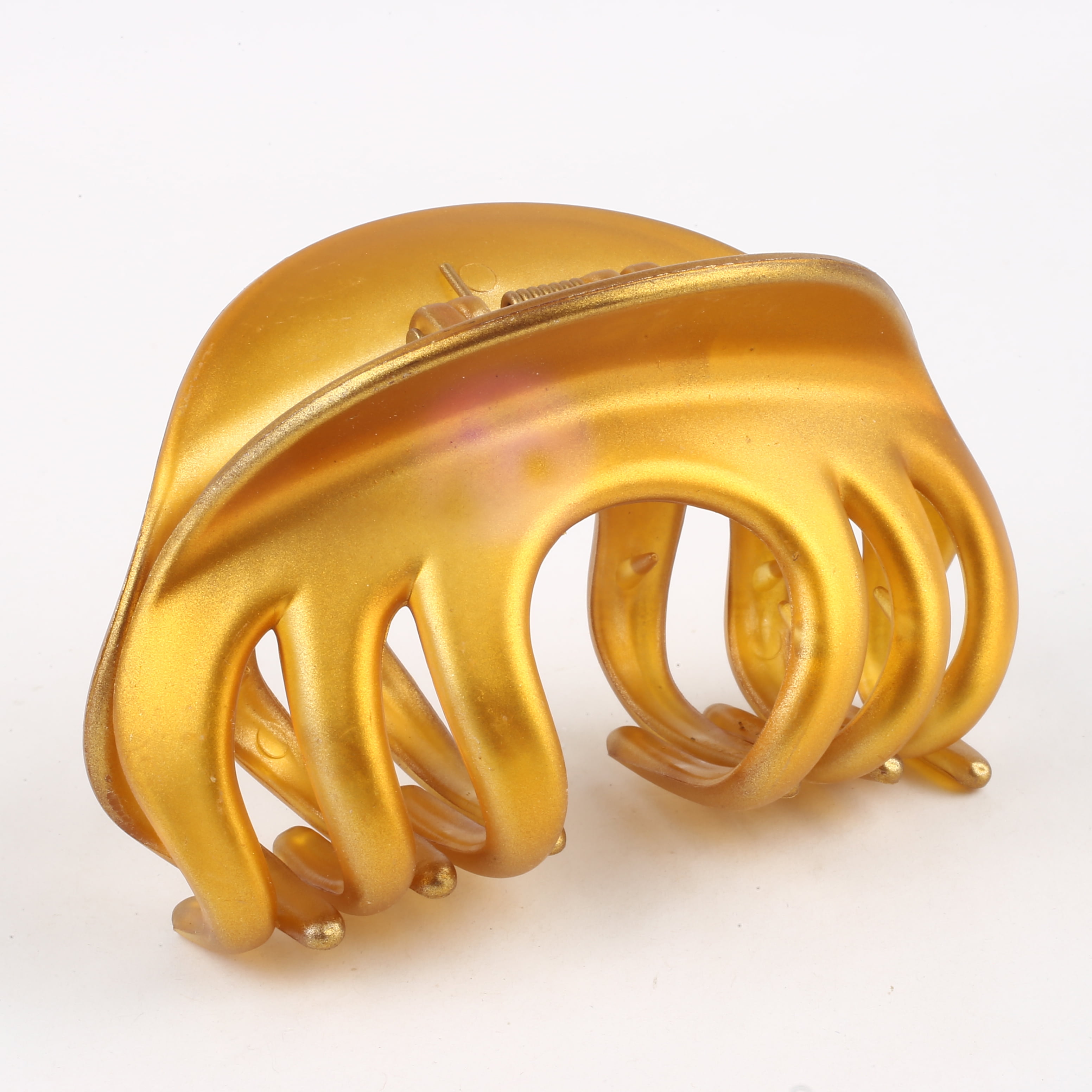 6 PC Golden Color Medium Claw Clip the Ultimate in Hair Styling