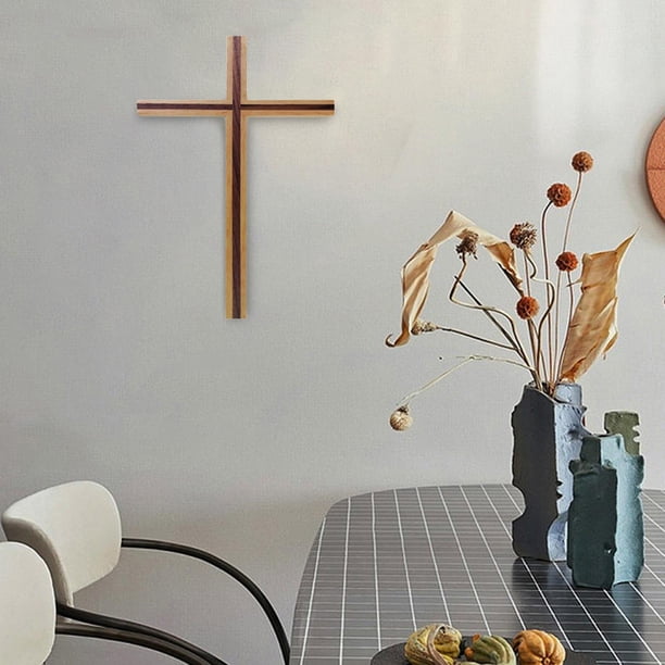 Iglesia Cruz Jesús Adoración cristiana Madera cristiana Colgante de pared religioso Crucifijo Estatuilla Estante decorativo Dormitorio Pascua Acción perfecl Cruz para colgar en la pared