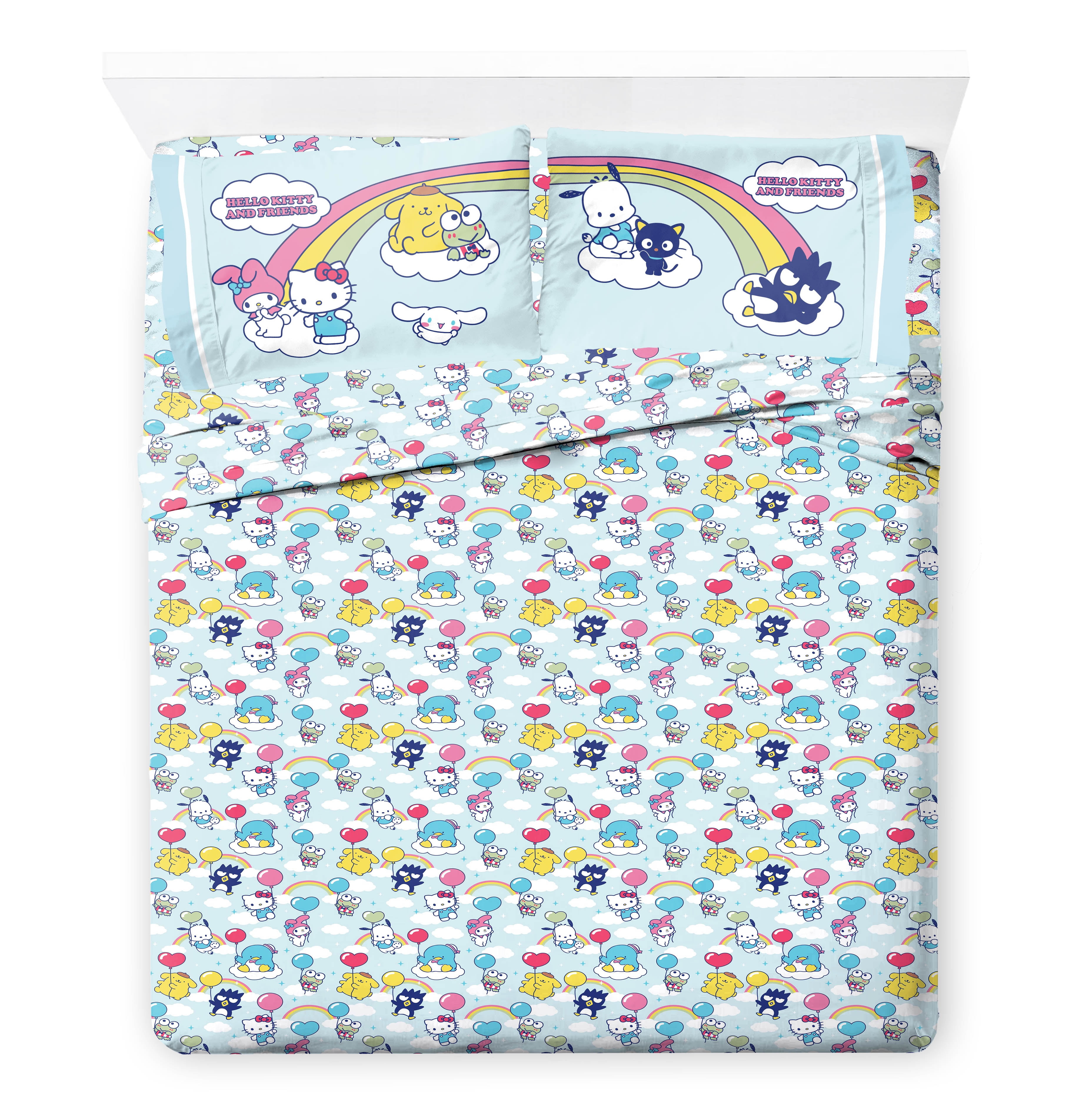 Hello Kitty Rainbowtastic Day 4 Piece Full Size Sheet Set