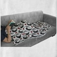 thumbnail image 6 of Romantic Soft Flannel Fleece Throw Blanket, Wild Cats Passion Theme Lovers Valentine's Rose Petals Arrows Eros, Cozy Plush for Indoor and Outdoor Use, 50" x 60", Vermilion Pale Grey, by Ambesonne, 6 of 6