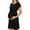 black, variant on Bearsland Women’s Maternity Midi Dress Short Sleeve Casual Beach Pregnancy Dresses with Belt