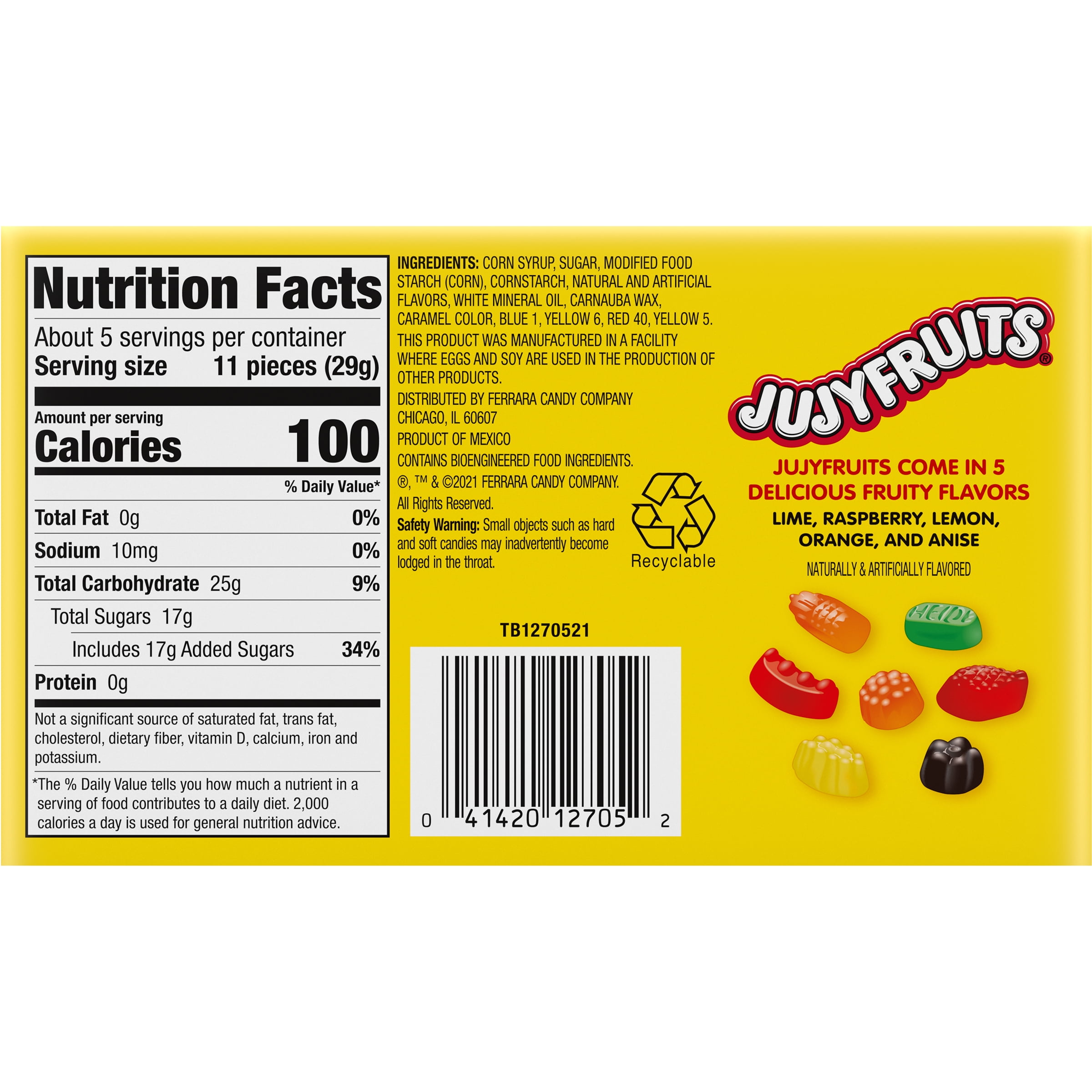 (6 pack) Jujyfruits Chewy Fruity Candy Theater Box 5oz (2 pack)