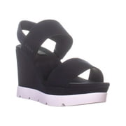 Womens DKNY Cati-Sling Back Wedge Heel Sandals, Crepe Indigo, 6 US / 36 EU