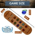 thumbnail image 3 of WE Games Coffee Table African Stone Game Mancala - Solid Wood with Walnut Stain, 3 of 11