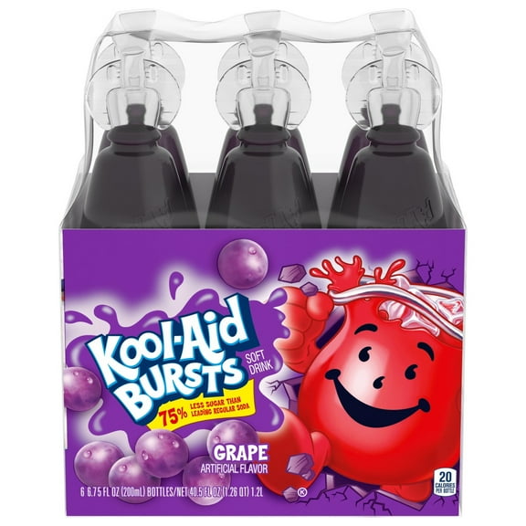Kool-Aid Bursts Grape Soft Drink 6.75 oz Bottles - 6 pk