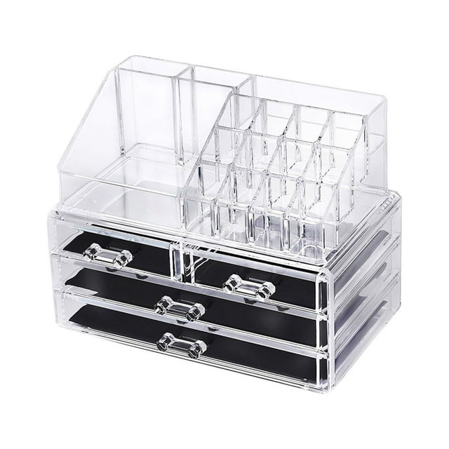 HBFAGFB Transparent Storage Box Simple Desktop Decoration Beauty Tools for Living Room Transparent One Size