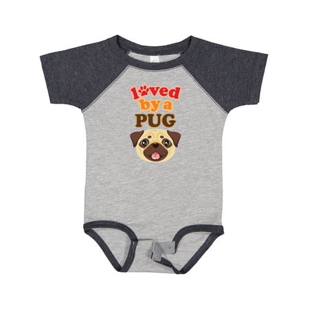 

Inktastic Pug Dog Loved by a Pug Gift Baby Boy or Baby Girl Bodysuit
