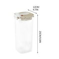 thumbnail image 3 of Flip Tite Food Storage Container with Lid Airtight Easy Open Ring Lock Top, Acrylic Canister Jar for Rice Sugar Flour Protein Powder, Kitchen Pantry Organizer Christmas Gift, 3 of 6