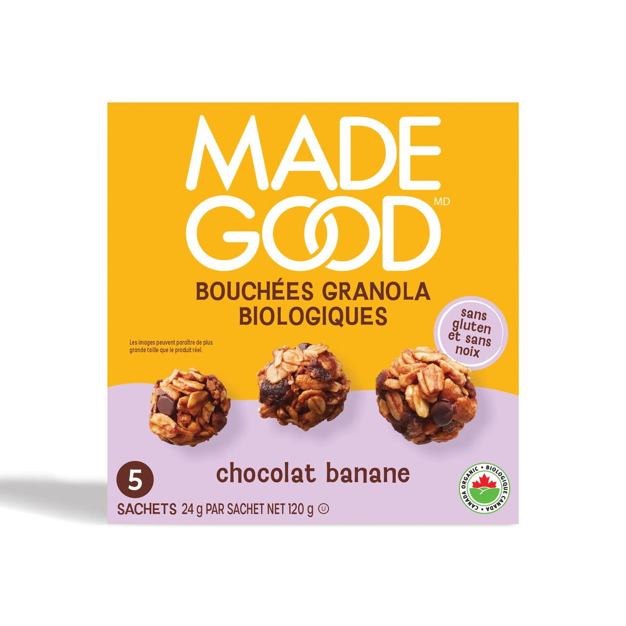 MadeGood Chocolate Banana Granola Minis 5pk, 5 x 24 g