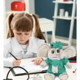 thumbnail image 6 of DolliBu Sitting Elephant Doctor Plush Toy - Super Soft Elephant Doctor Stuffed Animal Dress Up with Cute Scrub Uniform and Cap Outfit - Fluffy Doctor Toy Plush Gift - 9 Inches, 6 of 6