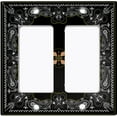 thumbnail image 6 of Metal Light Switch Plate Cover Elegant Black Mandala Floral Rug Tile Pattern TIL074, 6 of 13
