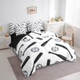 thumbnail image 3 of Manfei Baseball Print Bedding Comforter Set 7 Pieces for Teens, Sport Player Full Bedding Set, Cartoon Ball Game Reversible Fitted Sheet Flat Sheet, Breathable Home Decor, 3 of 7