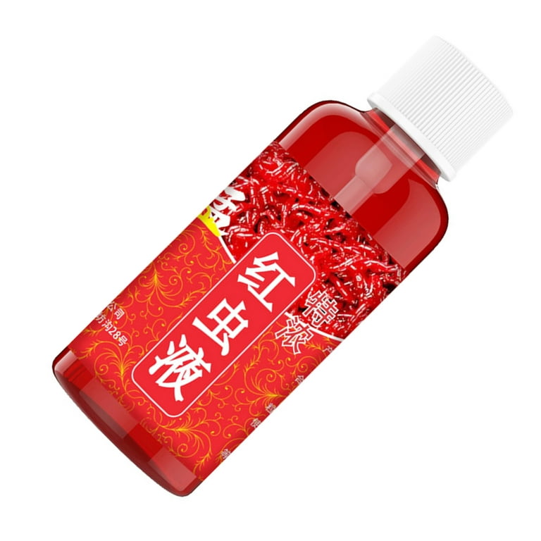 60ml Fish Attracting Red Worm Liquid Fishing Pit Silver Carp Attractant Nesting Food Fish Bait Attractant