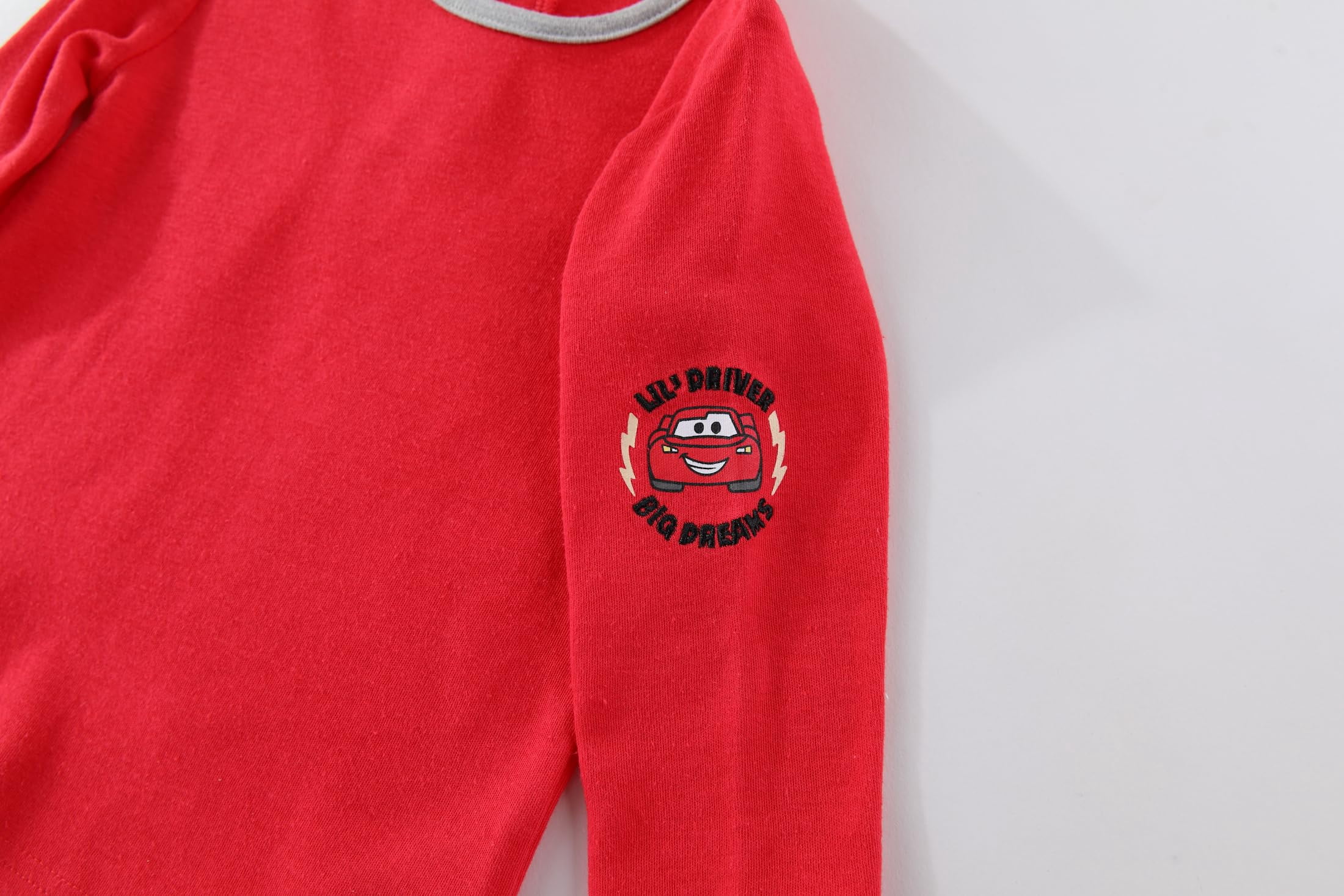 Disney Cars Lightning McQueen Long Sleeve Shirt and Overalls (Baby Boys), 2 Piece Set, Sizes 12M-24M