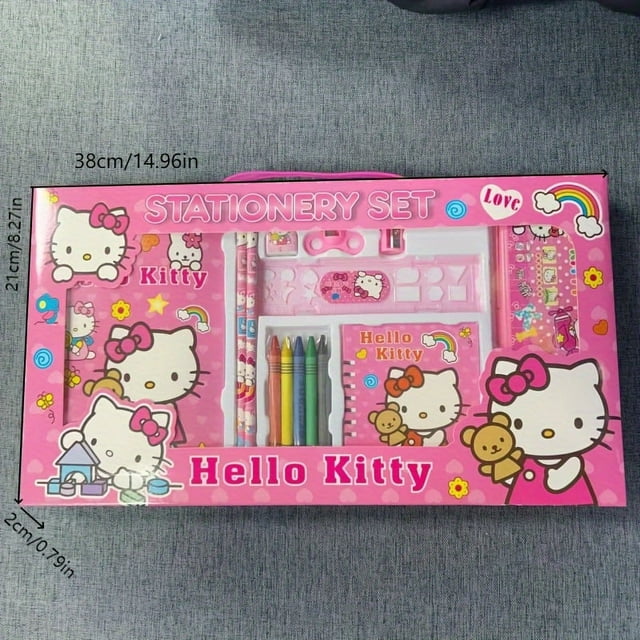 Set, Hello Kitty Stationery Set Gift, Study Stationery Gift Box, Learning Supplies Portable Stationery Set, Incentive Stationery Rewards For Students, School Supplies, Back To School, Libretas, Notebo