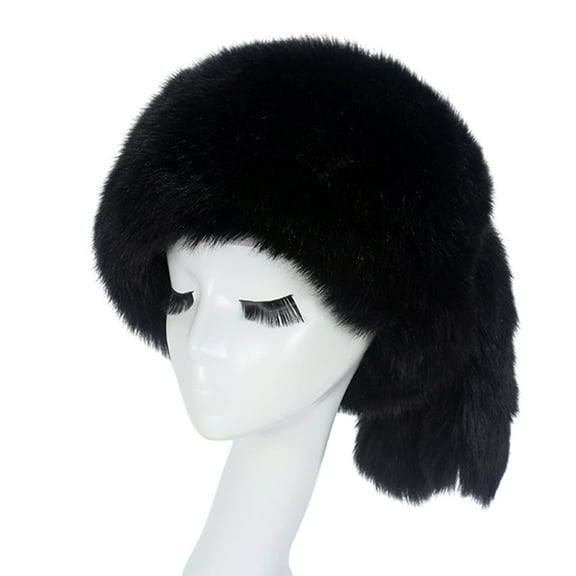 vnanda Unique Tail Shape Design Winter Hat Women's Winter Hat Quilted Lining Fine Workmanship Cold-resistant Unique Tail Shape Design Thickened Warm Hat