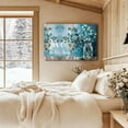 thumbnail image 5 of Blue Flower Bathroom Wall Art Modern Home Artwork Decor For Bathroom Ready To Hang 24x16 Inch, 5 of 7