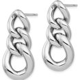 thumbnail image 2 of Sterling Silver Jbsp's Polished Post Dangle Earrings (31.67 X 14.17) Made In Italy qle1247, 2 of 5