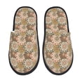 thumbnail image 2 of KLL Mandala Slippers for Women Men House Slip on Indoor Outdoor Bedroom Furry Fleece Lined Ladies Comfy Anti-Skid Rubber Hard Sole-Medium, 2 of 8