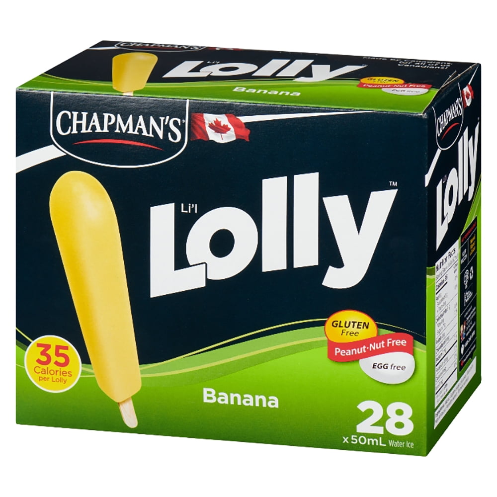 Chapman's Low Calorie Banana Li'l Lolly in a Box 28 x 50 ml