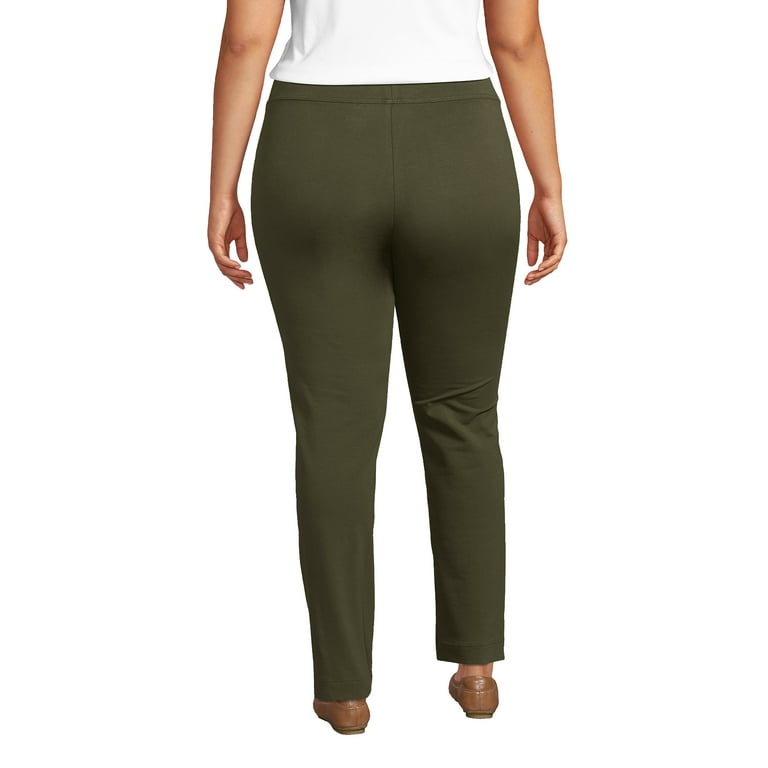 Lands End Women s Plus Size Starfish Mid Rise Slim Leg Pants Walmart