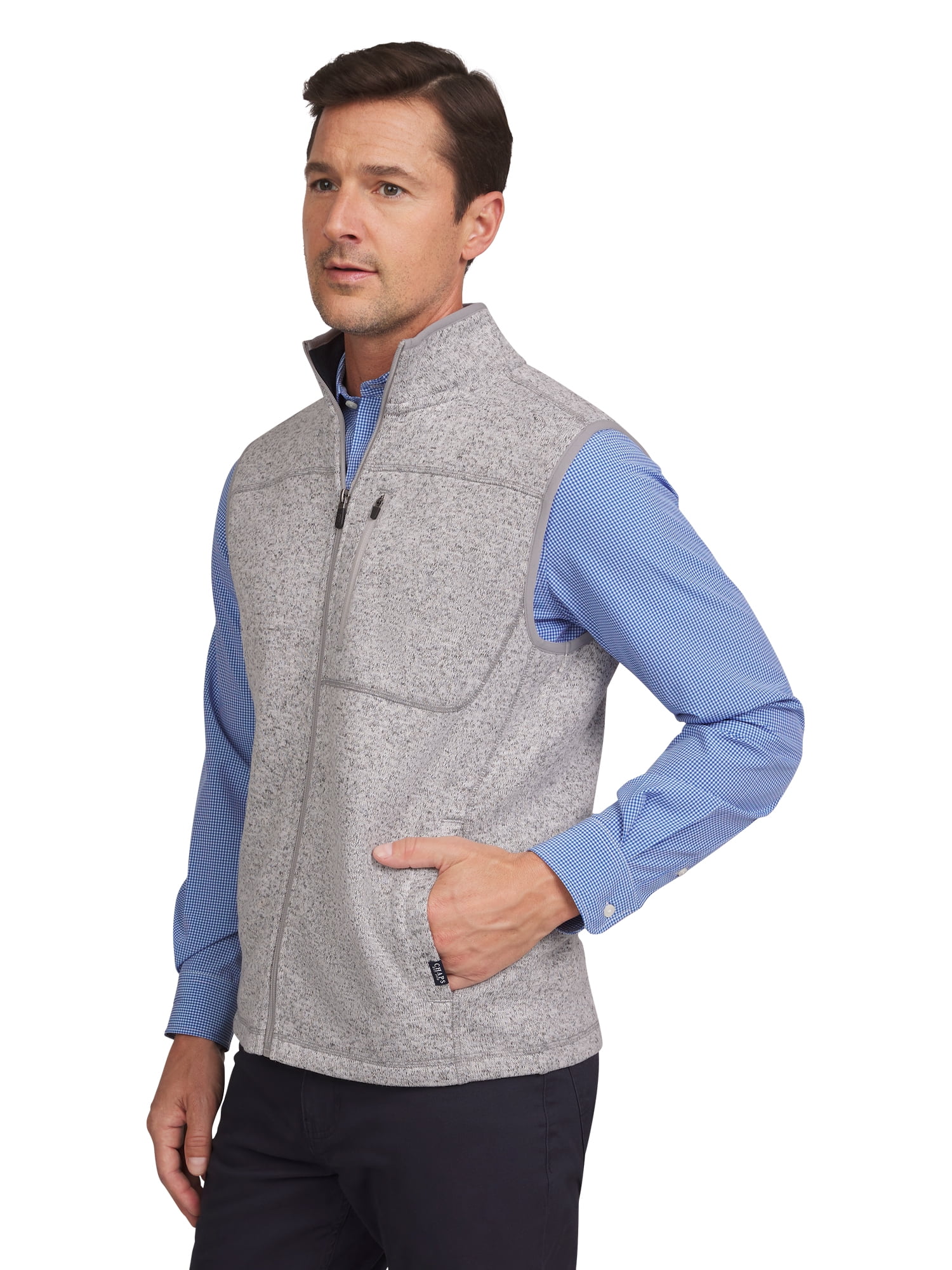 Chaps Men's & Big Men's Zip Up Sweater Fleece Vest