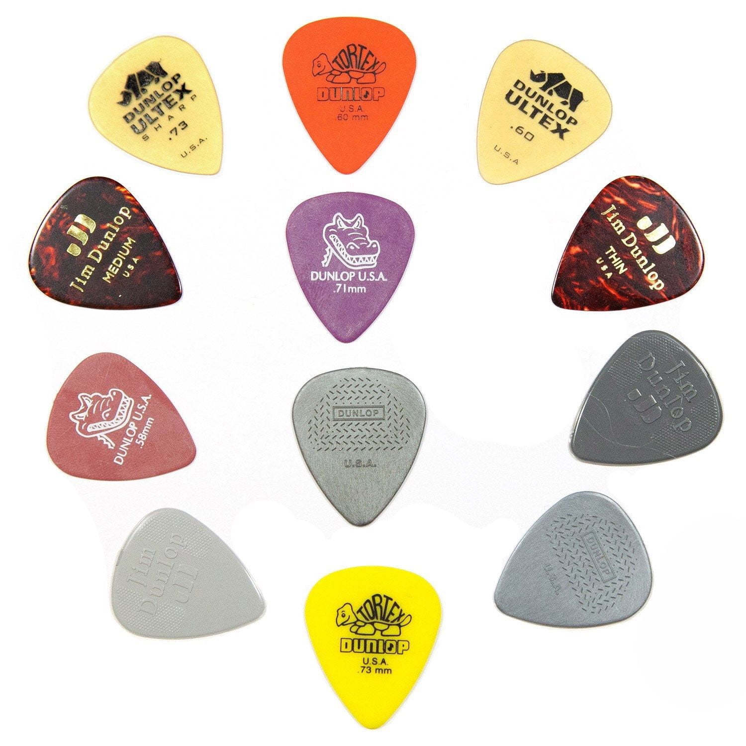 Dunlop PVP101 Pick Variety Pack Assorted Light//Medium 12//Player/'s Pack