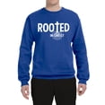 thumbnail image 2 of Wild Bobby Rooted in Christ Inspirational/Christian Unisex Crewneck Graphic Sweatshirt, Royal, Medium, 2 of 5
