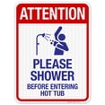 thumbnail image 1 of Attention Please Shower Before Entering Sign, Pool Sign,, 1 of 1