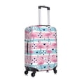 thumbnail image 3 of Disketp Pink Striped Flamingo Elastic Travel Luggage Cover Travel Suitcase Protective Cover For Trunk Case Apply To 18''-32'' Suitcase Cover (Luggage not included)-Medium, 3 of 9