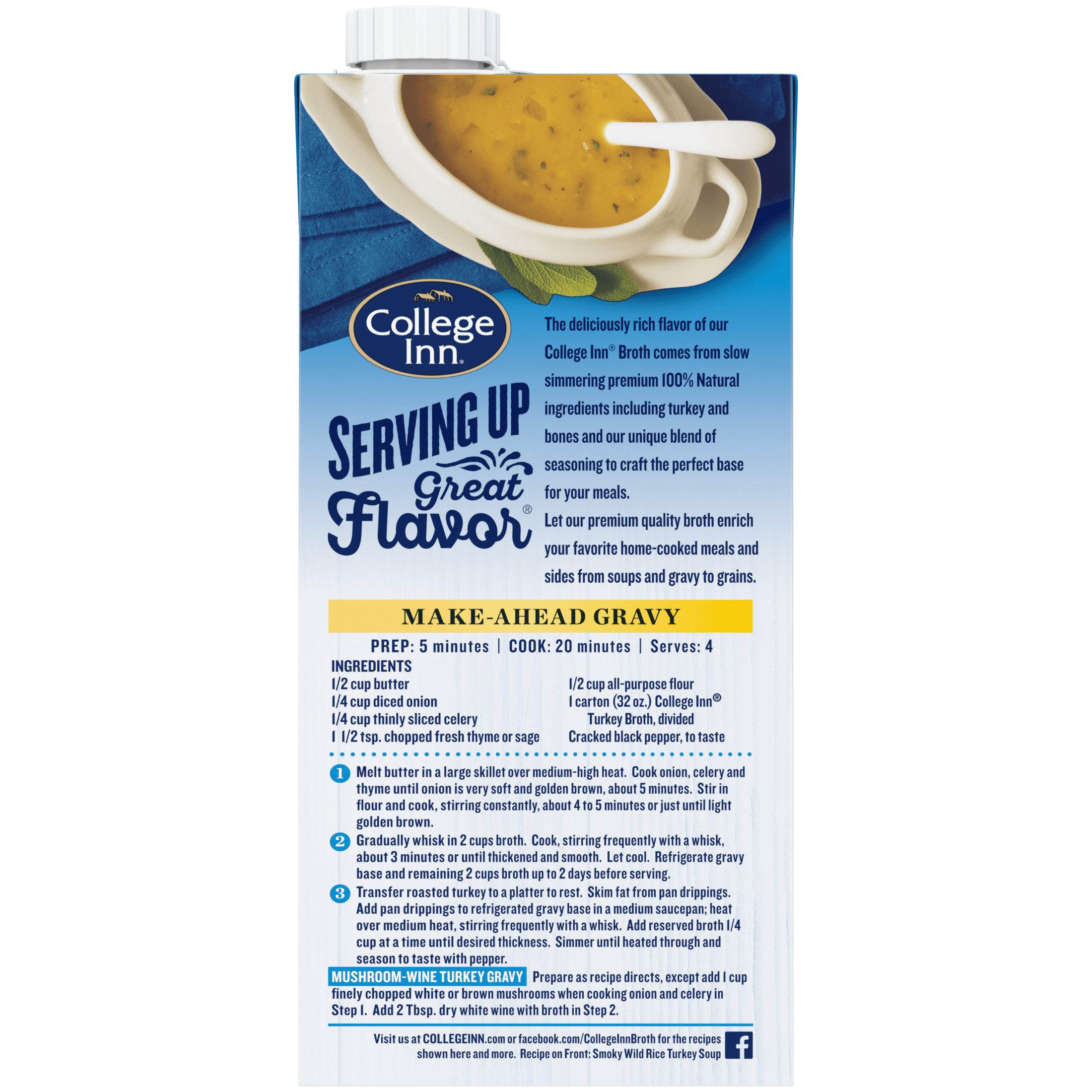 College Inn Turkey Broth, 32 oz Resealable Carton