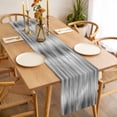 thumbnail image 3 of Grey Table Runner - 36 Inch Long, Kitchen Dining Table Runner Dresser Scarves, Modern Abstract Art Ombre Striped Farmhouse Decor for Coffee Tables Wedding Party Banquet, 3 of 8