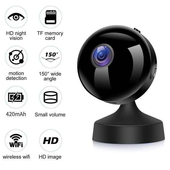 Wireless Outdoor Security Camera, 1080p WiFi Camera with Outdoor Night Vision, IP65 Outdoor Waterproof Camera for Home Security System, Surveillance Camera with PIR Motion Sensor