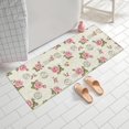 thumbnail image 2 of Pioneer Flower Floral Print Pattern Bathroom Rugs Mat, Non Slip Microfiber Bathroom Rug with Rubber Backing, Soft Mats for Bathroom Floor Tub Shower, 24"x60", 2 of 5