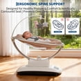 thumbnail image 2 of Qinaqin Electric Baby Swing para Infants & Toddlers – 5 Motions Speeds Reclining Seat 5-Point cm de Alturaarness Remote Soothing Music Ideal Newborns Khaki USA, 2 of 8