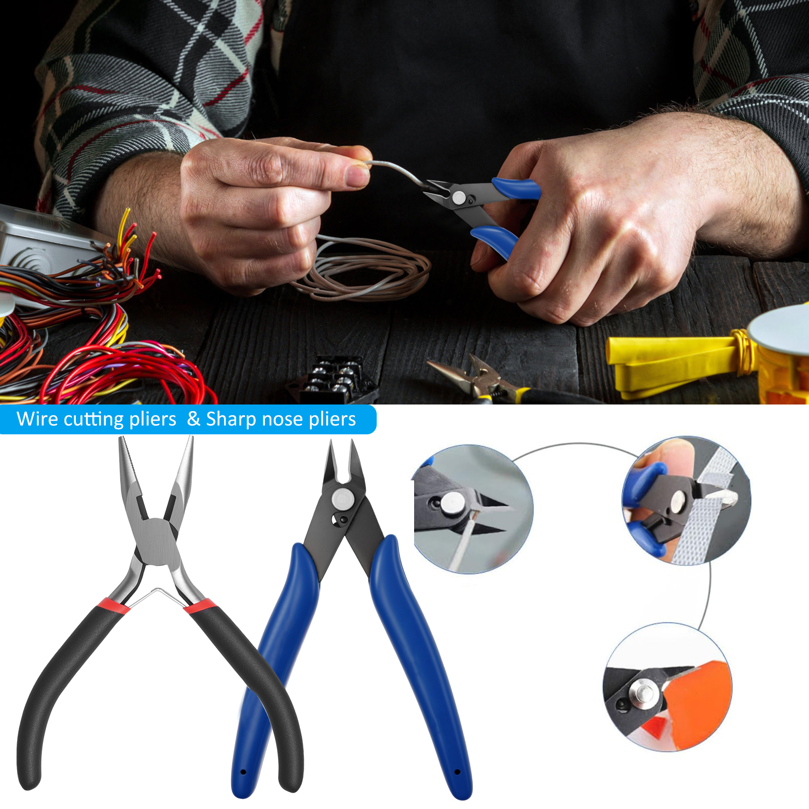 42Pcs 3D Printer Tool Kit Multipurpose 3D Printer Accessories Set with Files Tweezers Needle Nosed Pliers for Deburring Engraving Trimming