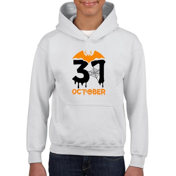 October 31 Halloween Hoodie Juniors -Image by Shutterstock, Large